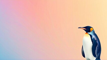 Beautiful Minimalistic Background with Copy Space for World Penguin Day