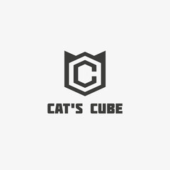 Obraz premium Cat cube logo