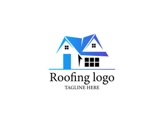 Roofing logo with vector design