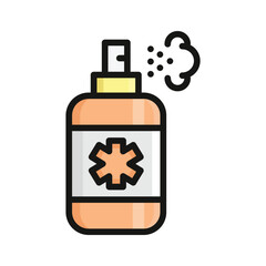 Hand sanitizer dispenser in editable style, liquid soap