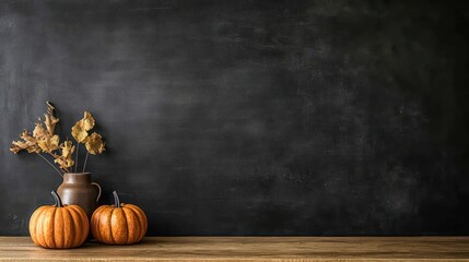 Rustic Autumn Decor With Pumpkins And Branches
