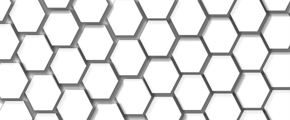 Abstract seamless hexagon pattern background. Abstract hexagon technology design background. Vector. 