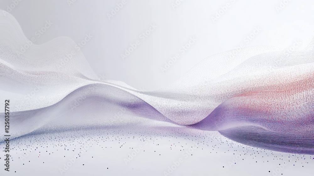 Poster abstract waveform gradient background with flowing particle streams