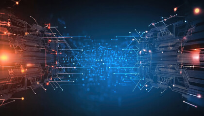 Obraz premium High-Tech Circuit Board Design – Innovation in Communication