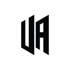UA monogram logo design letter text name symbol monochrome logotype alphabet character simple logo
