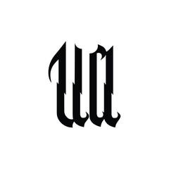 UA monogram logo design letter text name symbol monochrome logotype alphabet character simple logo