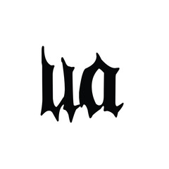UA monogram logo design letter text name symbol monochrome logotype alphabet character simple logo