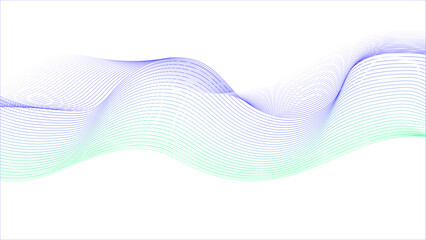 Abstract blue wave on white background, Blue-violet abstract lines. Sound waves on transparent background