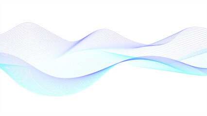Dynamic wave pattern. Modern flowing wavy lines. Fresh navy blue wave design element on white background 