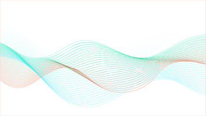 Blue and yellow line wave effect abstract background 