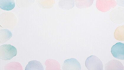 柔らかな水彩の彩り　シンプルで優しいデザイン　水彩　染みる　淡い