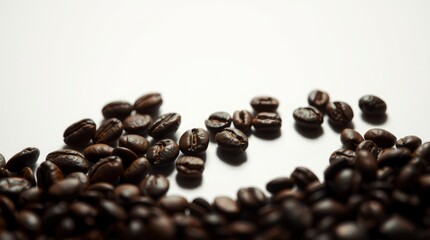 Fototapeta premium High-Quality Close-Up of Roasted Coffee Beans Background