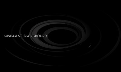 Minimalist black background with abstract circular patterns. Perfect for modern designs, branding, or elegant presentations.