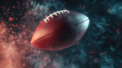 American Football Motion with Particles effect in the Air