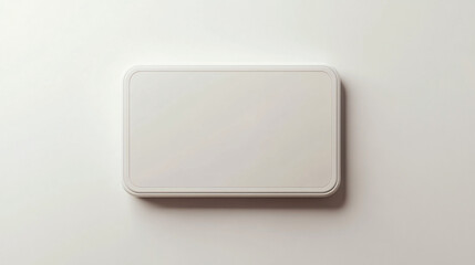 white modern light switch plate mockup on white wall 3d rendering minimalist interior design
