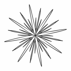 Fototapeta premium Radial burst of straight lines extending of mandala vector design and illustration