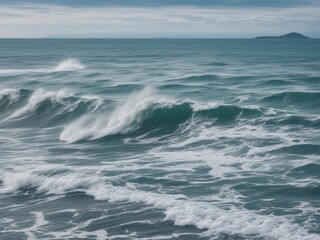 Naklejka premium waves on the beach