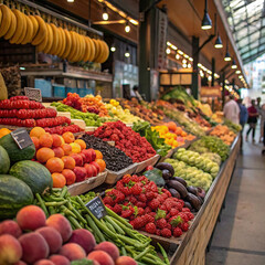 Obraz premium fruits and vegetables at the market