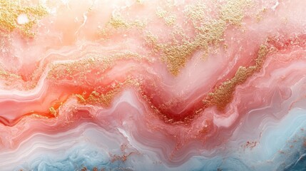 Abstract Pink and Gold Marble Texture: A Serene Visual Masterpiece