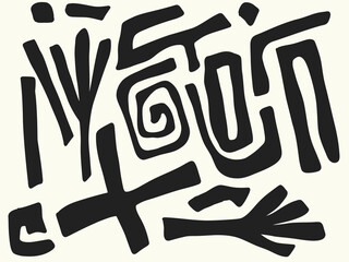 Organic Shapes and Inspired Matisse Geometric with minimalist style. cut paper vector art collage