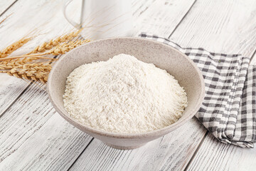 Wheat flour heap for bake