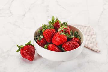 Sweet srawberry in the bowl