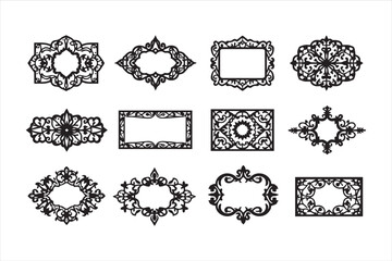 Set of Islamic lasercut pattern design