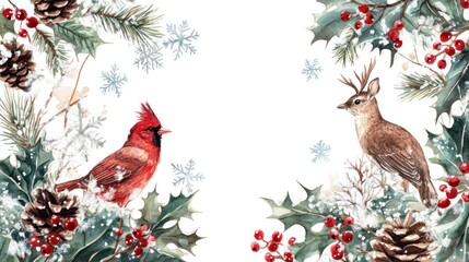 A watercolor illustration featuring a zebra, rhino, and lion near a large tree.