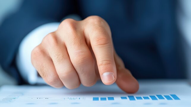 Business Professional Analyzing Data Metrics on Digital Screen