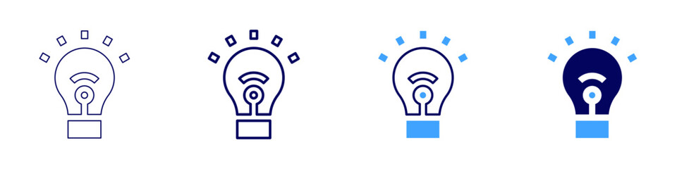 Innovation challenges icon in 4 different styles. Thin Line, Line, Bold Line, Duotone. Duotone style. Editable stroke