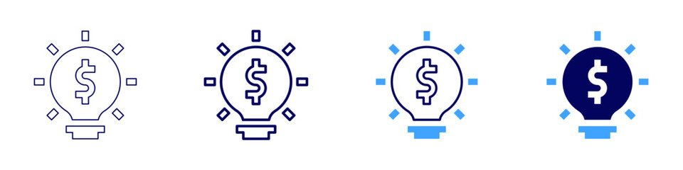 Innovation hubs icon in 4 different styles. Thin Line, Line, Bold Line, Duotone. Duotone style. Editable stroke