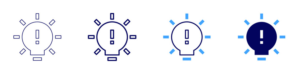Innovation performance icon in 4 different styles. Thin Line, Line, Bold Line, Duotone. Duotone style. Editable stroke