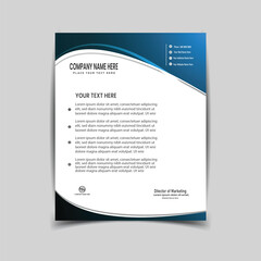 Modern Business Letterhead Template, Corporate Letterhead Design, High Quality Letterhead Mockup, 