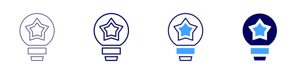 Process-driven innovation icon in 4 different styles. Thin Line, Line, Bold Line, Duotone. Duotone style. Editable stroke