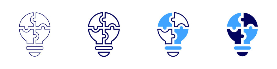 Sustainable business innovation icon in 4 different styles. Thin Line, Line, Bold Line, Duotone. Duotone style. Editable stroke