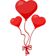 Valentine Love Balloon with Ribbon