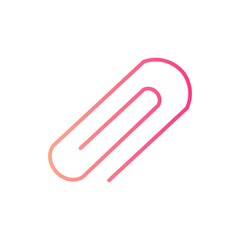 Obraz premium paper clip gradient icon