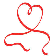 Valentine Stylized Heart Ribbon