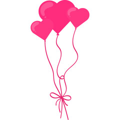 Valentine Love Balloon with Ribbon