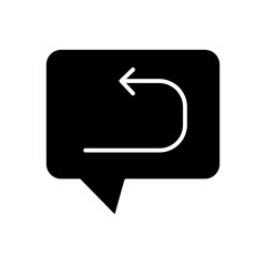 Fototapeta premium chat glyph icon