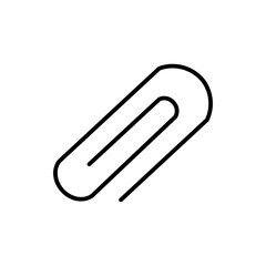 Obraz premium paper clip glyph icon
