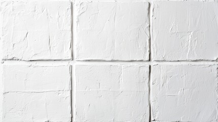 Fototapeta premium A plain, textured wall composed of six rectangular panels, featuring a white finish and a slightly rough surface.