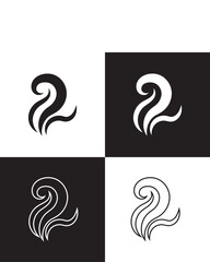Fototapeta premium Smoke steam icon. Smoke smell icon illustration. Hot vapor fire doodle line logo. Hit stink, coffee, fragrance flame icon. EPS 10/AI