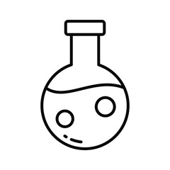 Icon of a chemical flask symbolizing medical research and testing