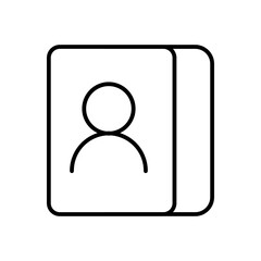 phone book line icon