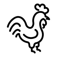 chicken Line Icon