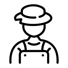 farmer Line Icon