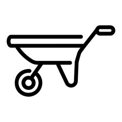 wheelbarrow Line Icon