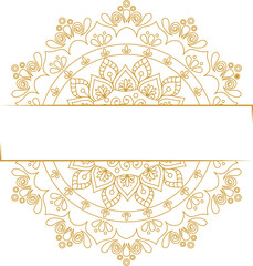 Fototapeta premium Mandala Text Frame