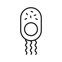 Icon of viruses, symbolizing infection, disease, and health risks